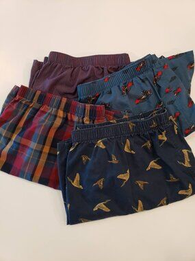 Stafford Men's XXL Classic Fit Boxer Shorts Bundle 4 Pack Plaid Stripe Novelty